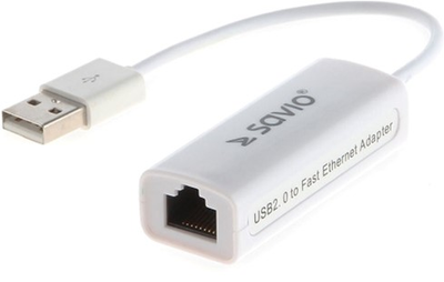 Адаптер Savio CL-24 USB 2.0 - Fast Ethernet (RJ45) (SAVKABELCL-24)
