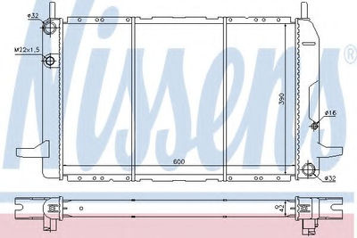 Радіатор охолодження FORD Scorpio GAE, GGE вир-во Nissens Nissens (62213)