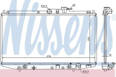 Радиатор охлаждения HONDA ACCORD VI 98- 1.6-2.3i пр-во Nissens Nissens (68117)