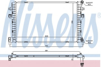 Радіатор охолодження VAG вир-во Nissens Nissens (65306)