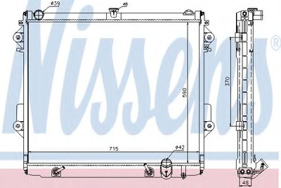 Радиатор охлаждения LEXUS LX 570 07- пр-во Nissens Nissens (646827)