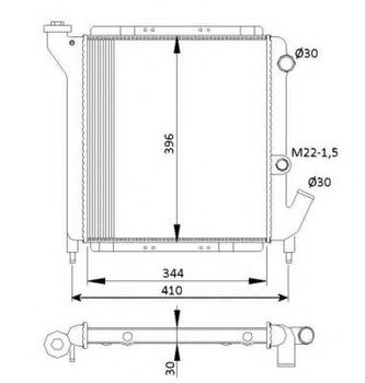 Радиатор охлаждения двигателя R5/R9/R11/EXPRESS I 84-91 пр-во NRF NRF (54641)