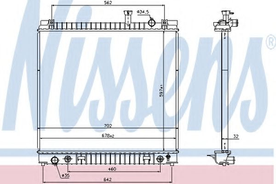 Радиатор охлаждения INFINITI QX пр-во Nissens Nissens (69484)