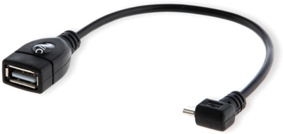 Кутовий USB-адаптер Savio CL-61 Micro BM - AF OTG (SAVKABELCL-61 EOL)