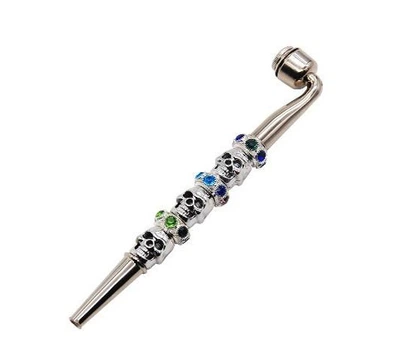 Люлька для куріння N27 Skull Rhinestones 178мм