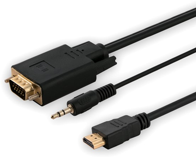 Адаптер Savio CL-104 HDMI (M) - VGA (M) + аудіокабель (SAVKABELCL-104)