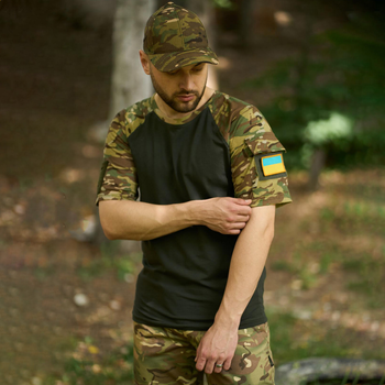 Мужская футболка Intruder Sleeve с липучками под шевроны и карманом хаки мультикам размер 3XL