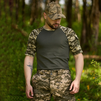 Мужская футболка Intruder Sleeve с липучками под шевроны и карманом хаки пиксель размер XL