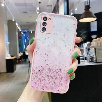 Чехол Stardust с цветными бортиками для Samsung S21 Розовый
