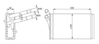 Радіатор обігрівача AUDI 80 86- вир-во NRF NRF (50524)