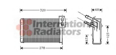 Радіатор обігрівача CLIO 1/MEGANE 1/R19 MT/AT Van Wezel Van Wezel (43006048)