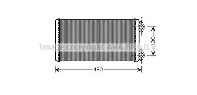 Радіатор пічки MAN L 2000, M 2000 L вир-во AVA Ava (MN6030)