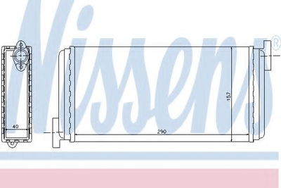 Радіатор пічки MERCEDES 190 W201 82- вир-во Nissens Nissens (72002)