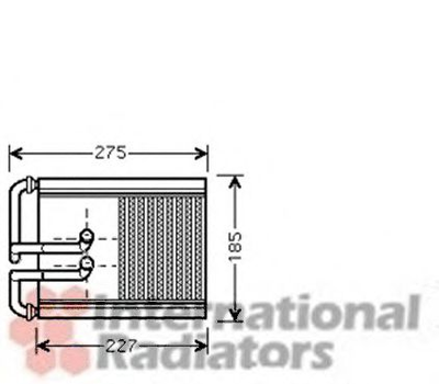 Радіатор обігрівача HYUNDAI TUCSON вир-во Van Wezel Van Wezel (82006168)