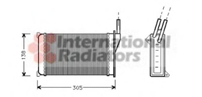 Радіатор обігрівача FORD вир-во Van Wezel Van Wezel (18006093)