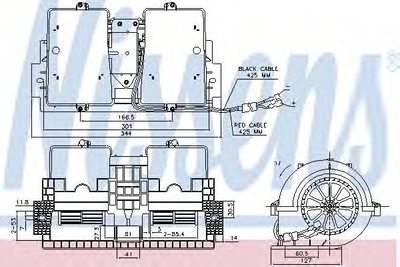 Вентилятор обігрівача RVI - RENAULT PREMIUM 00- 370 DCI/11 вир-во Nissens Nissens (87140)