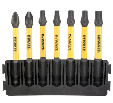 Кассета с битами DeWALT FlexTorq, L = 57 мм, Рh2, Рz2, T20 - 2 шт.T25 - 2 шт., T30 DT70820