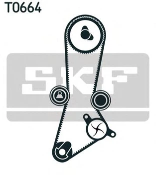 Комплект (ремень+ролик+насос) SKF (VKMC956601)