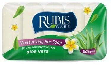 Мило тверде RUBIS 5*75gr екопак Алое Вера