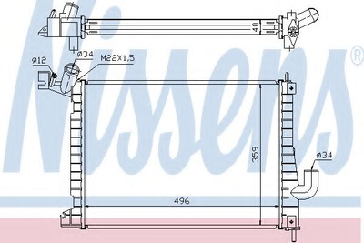 Радіатор охолодження OPEL VECTRA B 95- 2.0 TD вир-во Nissens Nissens (63019A)
