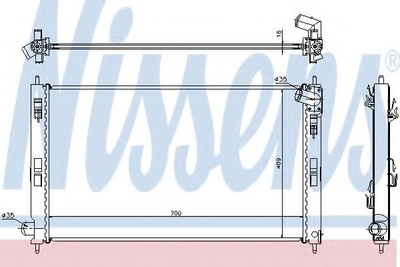 Радиатор охлаждения MITSUBISHI LANCER/OUTLANDER пр-во Nissens Nissens (628952)