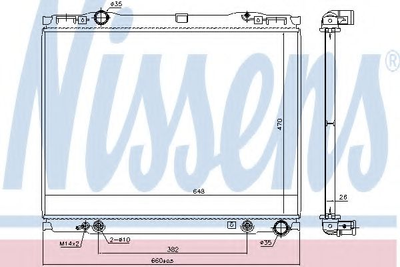 Радиатор охлаждения KIA SORENTO I BL 02- пр-во Nissens Nissens (66777)