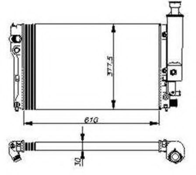 Радіатор охолодження двигуна PEUGEOT 405 87- вир-во NRF NRF (58805)