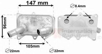 Радиатор масляный iX35/SantaF/Sorento 09- пр-во Van Wezel Van Wezel (83003215)