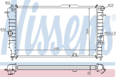 Радиатор охлаждения OPEL VECTRA A 88- 1.4-2.0 пр-во Nissens Nissens (630631)