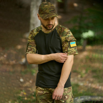 Мужская футболка Intruder Sleeve с липучками под шевроны и карманом хаки мультикам размер S