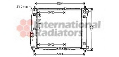 Радіатор охолодження AVEO 12/12 MT +-AC 1.5 Van Wezel Van Wezel (81002066)