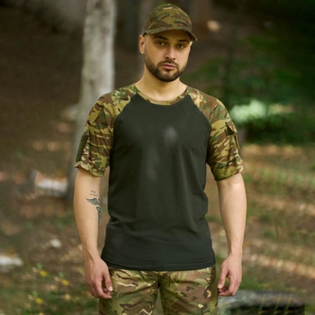 Мужская футболка Intruder Sleeve с липучками под шевроны и карманом хаки мультикам размер M