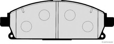 Колодки тормозные дисковые передние NISSAN пр-во Jakoparts Herth+Buss Jakoparts (J3601090)