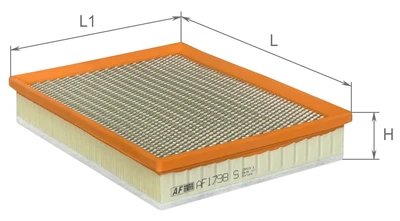 Фільтр повітряний Alpha filter Opel Astra H/Zafira B 1.6 Turbo/1.7-1.9CDTI 04-15 з сіткою (AF1798s)