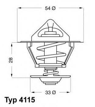 Термостат MERCEDES-BENZ SKODA пр-во Wahler WAHLER (411592D)