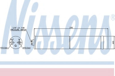 Осушитель кондиционера NISSAN пр-во Nissens Nissens (95383)