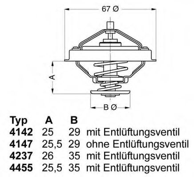 Термостат JEEP VOLVO RENAULT CITROEN FORD пр-во Wahler WAHLER (414780D)