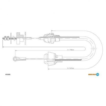 Трос зчеплення SKODA FELICIA вир-во Adriauto Adriauto (470101)