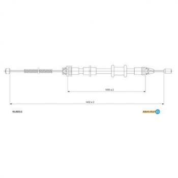 Трос ручного гальма RENAULT KANGOO вир-во Adriauto Adriauto (4102131)