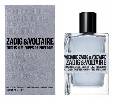 Woda perfumowana męska Zadig & Voltaire This is Freedom 50 ml (3423222048457)