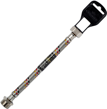 Шланг гнучкий KRONER обплетення неіржавка сталь 1/2"x1/2" ВЗ 60 см (CV023698)