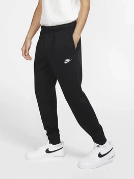 Спортивні штани утеплені чоловічі Nike Sportswear Club BV2671-010 XL Black/Black/White (193147707496)