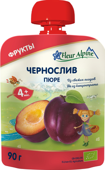 Фруктовое органическое пюре Fleur Alpine Чернослив 90 г (5024688001031)