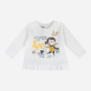 Дитяча футболка з довгими рукавами для дівчинки Chicco 09067373000000-030 92 см Біла (8059609104857)