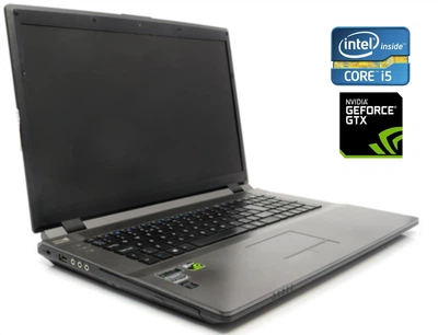 Игровой ноутбук Clevo W370ST / 17.3" IPS / Intel Core i5-3210M (2 (4) ядра по 2.5-3.1 GHz) / 8GB DDR3 / 512GB SSD / GeForce GTX 660M, 2GB GDDR5, 128-bit / WebCam / DVD-ROM / Win 10 б/у