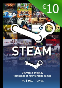 Код активації Steam Gift Card (Стім) на 10 євро