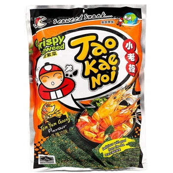Снэк из хрустящих водорослей Tao Kae Noi Том Ям 15г