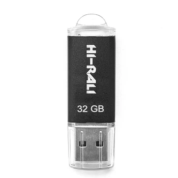 Флеш-накопитель Hi-Rali Rocket Series 32GB (USB 2.0, 59×17.5×8 мм), черный(DL_6BF4CB974570)