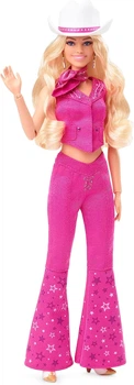 Кукла Барби коллекционная Марго Робби Вестерн в розовом костюме Barbie The Movie Collectible Margot Robbie in Pink Western Outfit (HPK00)