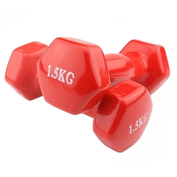 Комплект виниловых гантелей 150 Red 2 шт по 1,5 кг
